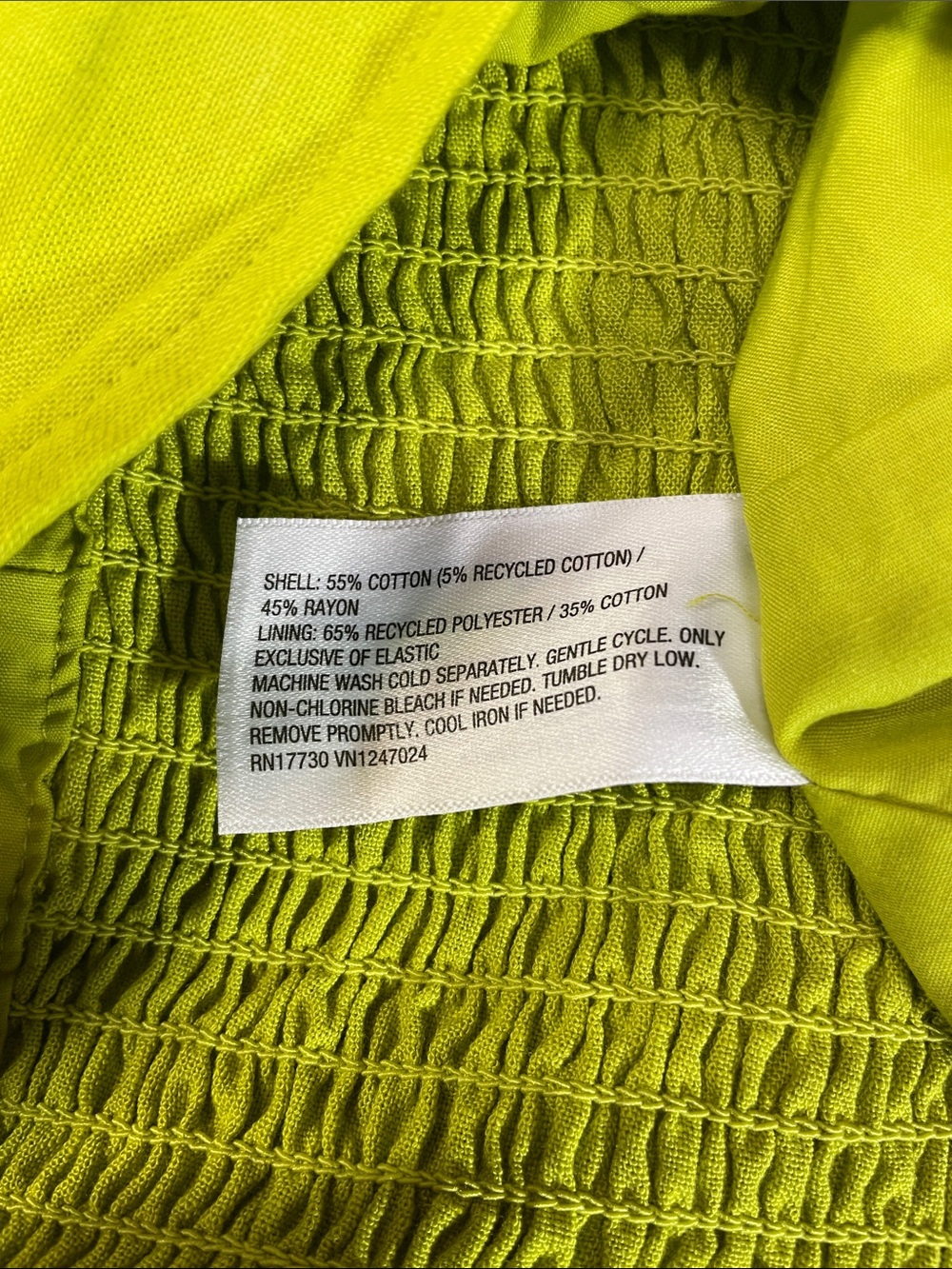 Linen Flutter Sleeve Smocked Crop Top - Neon Lime Var Sizes | NWT - Picture 3 of 4